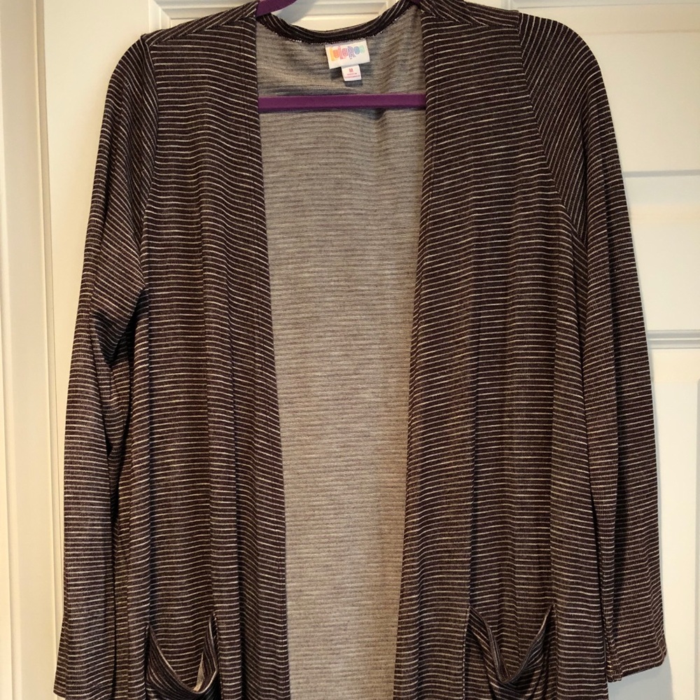 NWT Brown & cream striped LuLaRoe Sarah